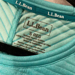 L.L. Bean Size S Aqua Blue Ribbed Airlight Crew Neck Pullover Thermal Top thumbnail 11