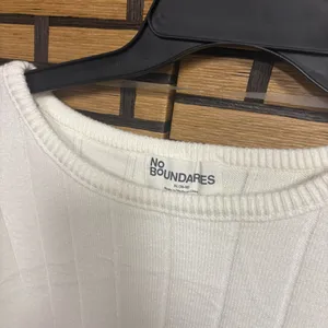 No‎ Boundaries Ivory Ribbed Top Size XL thumbnail 4