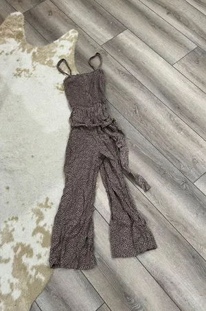 Leopard Print Wide Leg Smocked Jumpsuit thumbnail 1