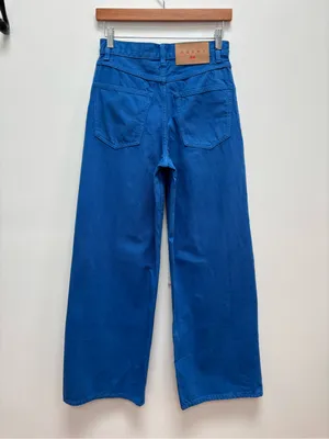 Marni X Uniqlo Blue Wide Leg Baggy Jeans Size 23 x 31 thumbnail 8