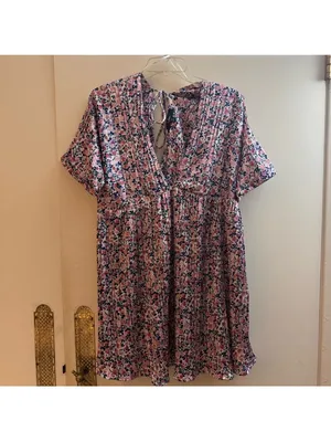 Lulus Express Yourself Blush Pink Floral Print Satin Babydoll mini Dress medium thumbnail 3