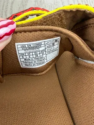 UGG Women's Goldenstar Heritage Braid Embroidered Suede Sandal US8 Chestnut $140 thumbnail 5