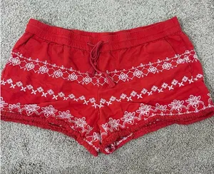 Loft Linen Embroidered Shorts thumbnail 1