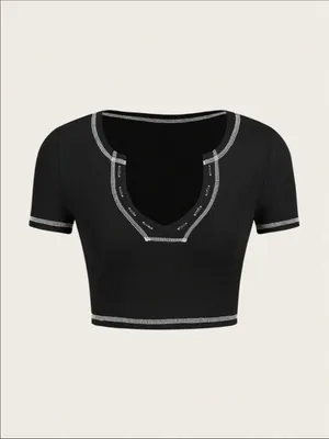 Crop Baby Tee Black Size XS thumbnail 2