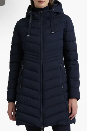Lauren Ralph Lauren Hooded Puffer Jacket Navy Blue Size Small thumbnail 1