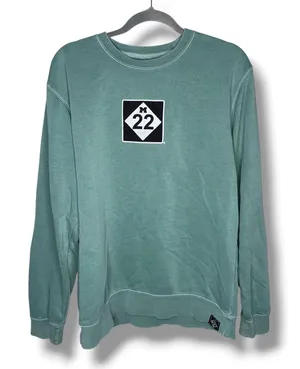 M22 Michigan Sweatshirt‎ Crewneck Long Sleeve Pullover Green Women's Small thumbnail 1
