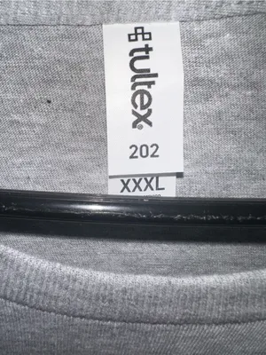 Tultex Gray Crewneck Tee - XXXL Plain Everyday Shirt thumbnail 3