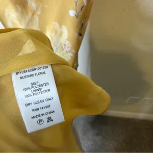 ASTR‎ the Label Gaia Dress in Mustard Floral Satin Midi Womens Size L thumbnail 8