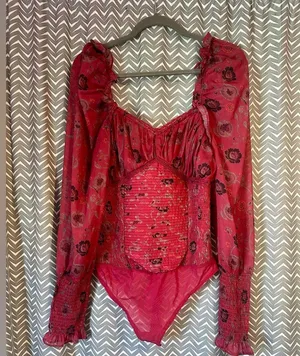 Free People | Brunch Date Bodysuit, Size M thumbnail 3