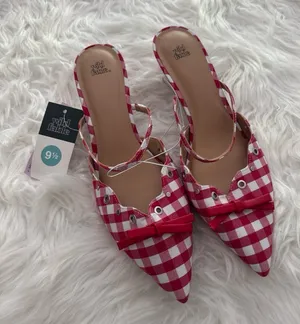 Wild Fable Red Gingham Bow Kitten Heels Size 9.5 thumbnail 1