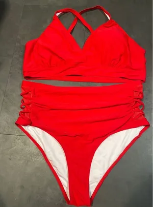 Red Two-piece swimwear size 4 XL‎ A-76 thumbnail 1