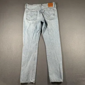 Levis 501 Skinny Jeans Womens 28 Premium Light Button Fly High Rise Distressed thumbnail 15