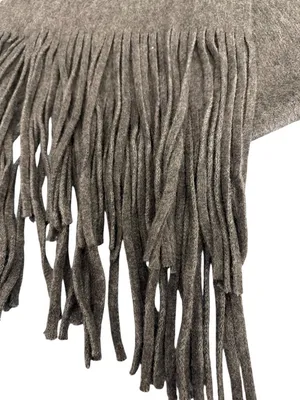 Lucky Brand Brushed Gray Fringe Scarf Soft & Stylish Long Unisex Warm 88" x 15" thumbnail 2