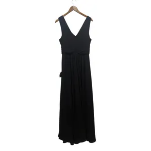 Lulus Thoughts of Hue Black Surplice Maxi Dress size Large NWT thumbnail 6