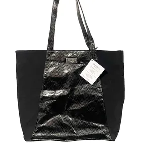 Jimmy Choo Parfumes Black Snakeskin Textured Shoulder Large Travel Tote Bag NEW‎ thumbnail 2