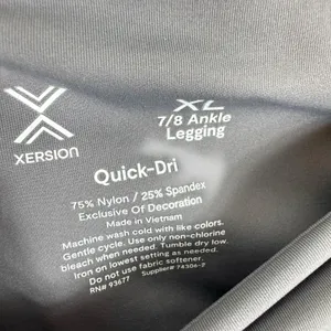 Xersion Gray‎ Nylon Quick-Dri Wide Waistband 7/8 Ankle Skinny Legging Size XL thumbnail 5