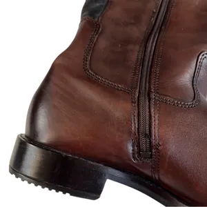EUC Ecco Leather Satorelle Adjustable Calf Knee High Boots Brown Size 6 thumbnail 4