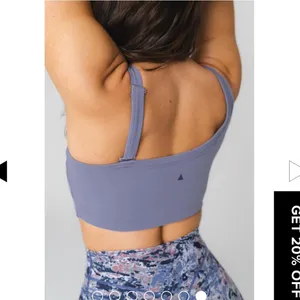 Grey Purple vitality cloud II asymmetrical sports bra thumbnail 7