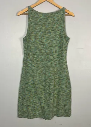 Patagonia high neck green mini dress size medium cotton hiking outdoors thumbnail 4