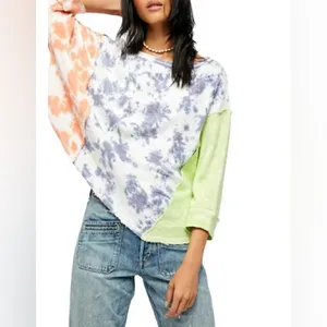 FREE PEOPLE We the Free Chasing the Sun Tie Dye Oversized Slouchy Tee Size XS thumbnail 3