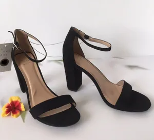 Black Suede Heels, Size 7 thumbnail 4