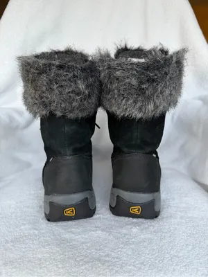 KEEN Helena Women's Waterproof Insulated Leather Boots Faux Fur Lace Up Size 7 thumbnail 3
