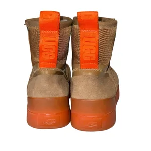 UGG Classic Tech Mini Chestnut Boots Rubber Soles Sherpa Lined Suede‎ Zip Size 9 thumbnail 4