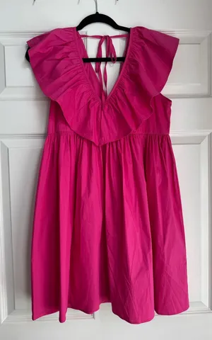 TCEC Bright Fuchsia Ruffle-Trim Dress thumbnail 1