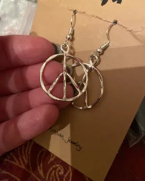 Peace Earrings Silver thumbnail 2