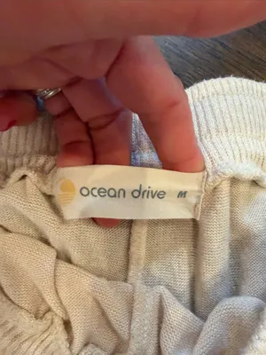 Ocean Drive Cream Terry Virginia Beach Women's Lounge Shorts Medium - C72-041 thumbnail 2