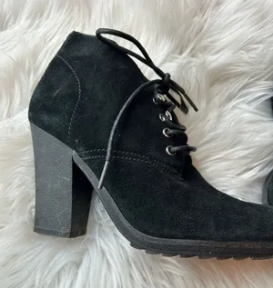 Michael Kors Suede Black High Heeled Elliot Boots Retailed $189 size 8 M suede thumbnail 1