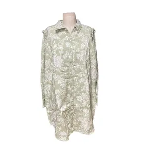 Roller Rabbit‎ Caxias Darya Dress Sage Green White Floral Size Large thumbnail 3