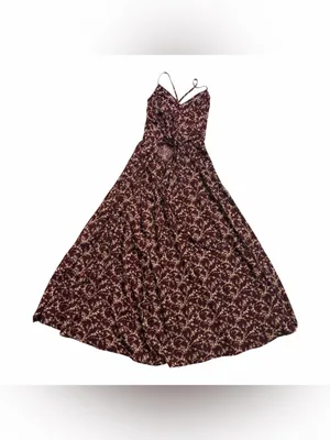 SHEIN Floral Lace-Up Back Maxi Dress thumbnail 2