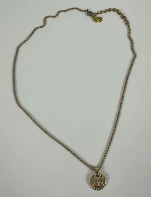 Christian Dior CD Logo Gold‎ Tone Pendant Necklace thumbnail 1