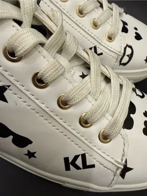 KARL LAGERFELD Cate Choupette Print Black White Women’s Sneakers Size 7M US 37.5 thumbnail 12