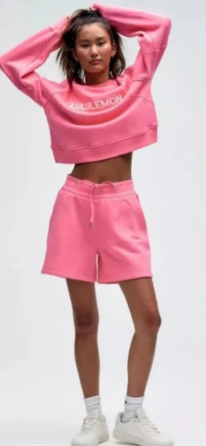 Lululemon Scuba Oversized Pullover Sakura Pink - Wordmark, M/L - ! thumbnail 2