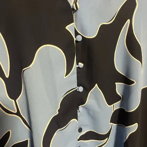 Ann Taylor Blue and Black Notched Collar Blouse thumbnail 4
