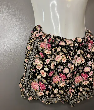 American Eagle Outfitters Shorts Womens Small Black Floral Boho Soft Lounge thumbnail 2
