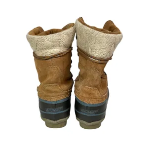 Khombu Cozy Brown Faux Fur Leather Lace Up Waterproof Snow Duck Boots Shoes 6M thumbnail 3