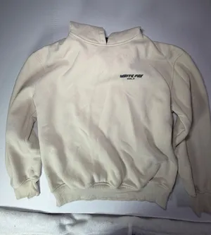 White Fox Boutique Cream Relaxed Pullover Hoodie thumbnail 1