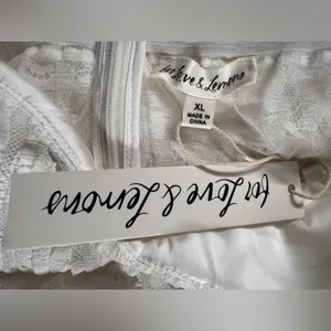 For Love & Lemons $260 Lorena Dress White Maxi Floral Bridal Lace Fairy Ethereal thumbnail 5