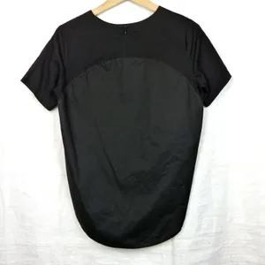 Alpha60 High Low Tunic Top Womens S Black Linen Cotton Lagenlook Minimalist Chic thumbnail 4