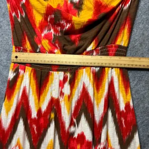 Lucky‎ Brand Maxi Dress Strapless Summer Chevron Floral Print Medium thumbnail 4