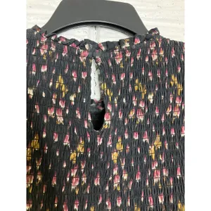 Hill House Home Vivianne The Nap Dress long sleeve black pink women's size small thumbnail 10