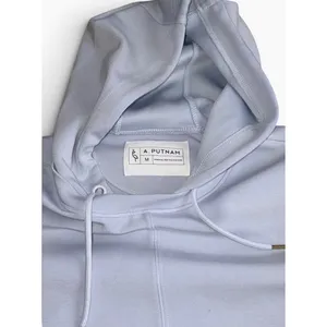 A. Putnam Women Lavender Pastel Purple Scalloped Hem Hooded Sweatshirt Size M thumbnail 4