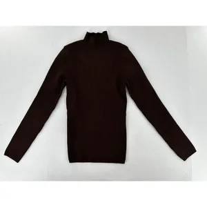 Babaton Aritzia Sweater Sz Xs Sculpt Knit Tie Open Back Ribbed Brown Mockneck​ thumbnail 8