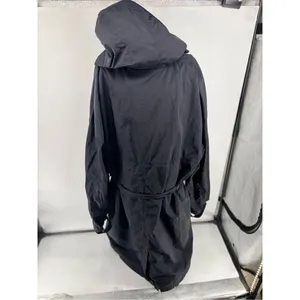 ALO Yoga Crinkle On The Move Black Trench Coat Womens Unisex Size XXL thumbnail 12