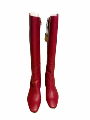 BNWT Circus NY Women’s Red Knee-High Leather Boots thumbnail 2