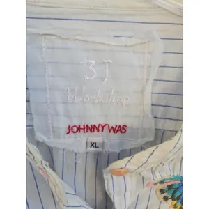 3J Workshop Johnny Was Tunic Dress Striped Floral Embroidered Boho size XL thumbnail 2