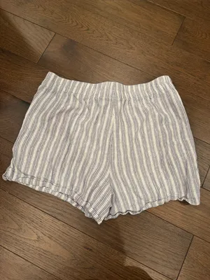 Old Navy Blue and White Striped Casual Women's Shorts Large - C73-012 thumbnail 6
